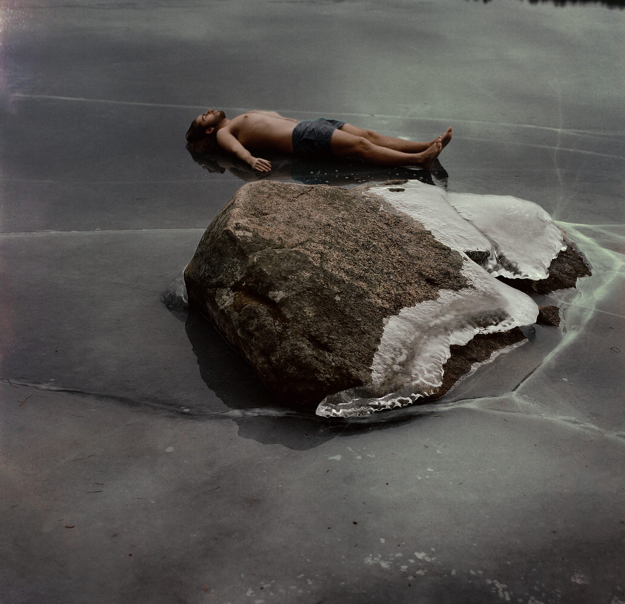 Interior Landscape — body in water, left panel